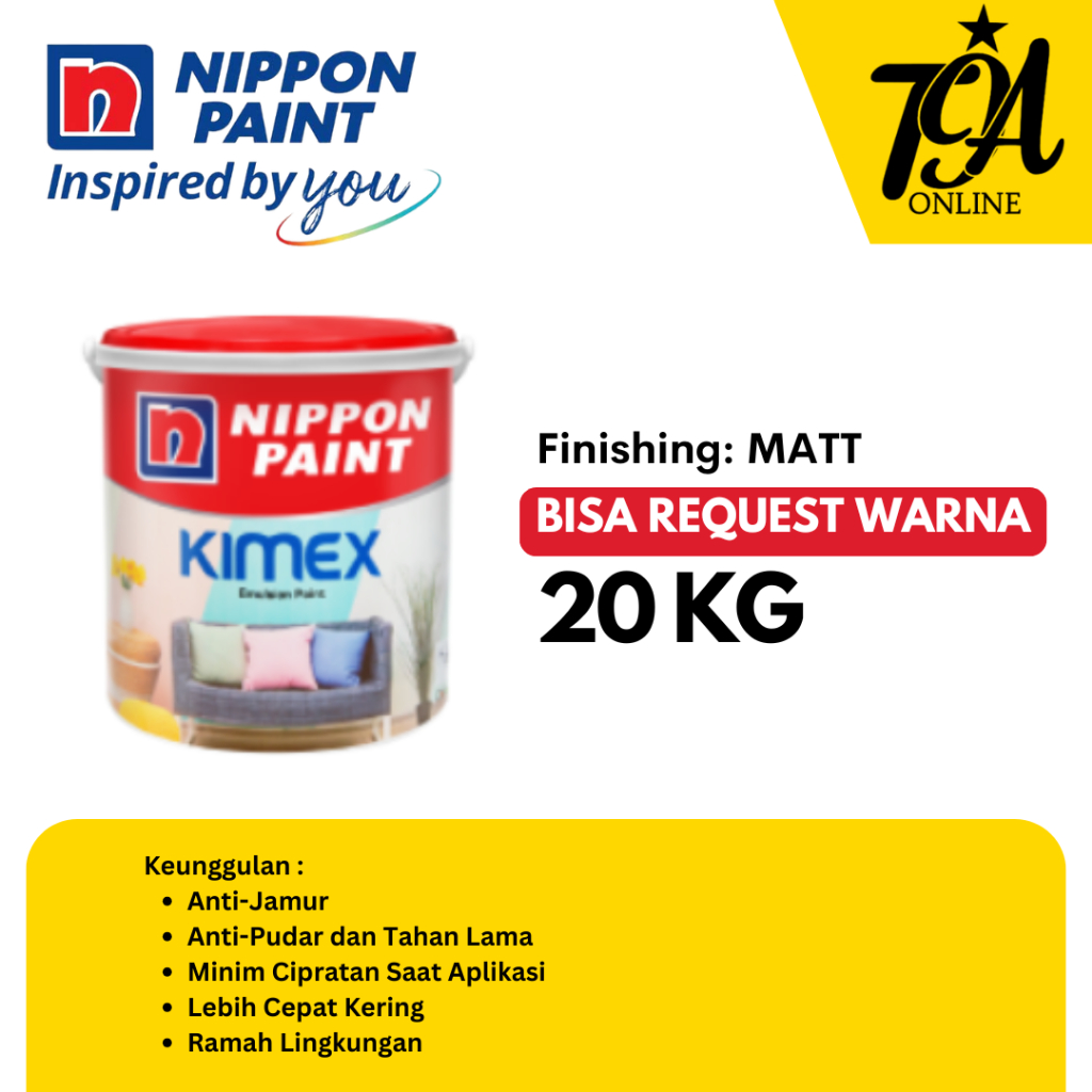 NIPPON PAINT Kimex Cat Tembok Interior Tinting Color 20 KG