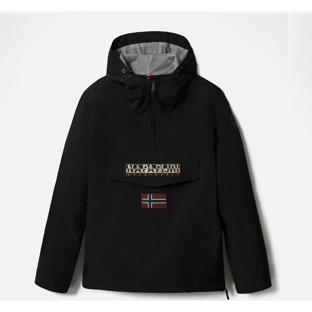 Napapijri Rainforest Summer 3 Anorak Jacket (Black) Oiriginal