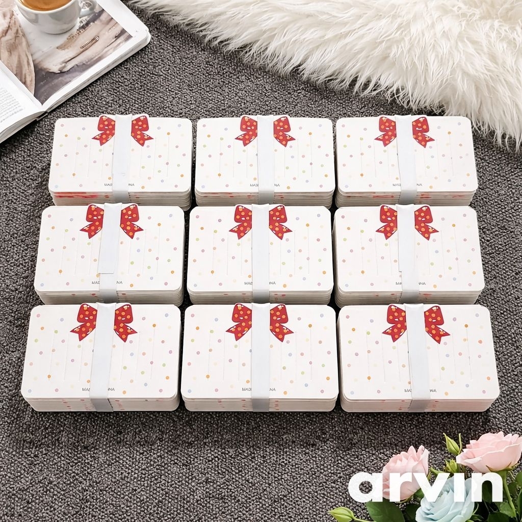 Alas Jepit Rambut/ Label Aksesoris Rambut/ Hairclip Card/ 25 lembar/ size 7x10