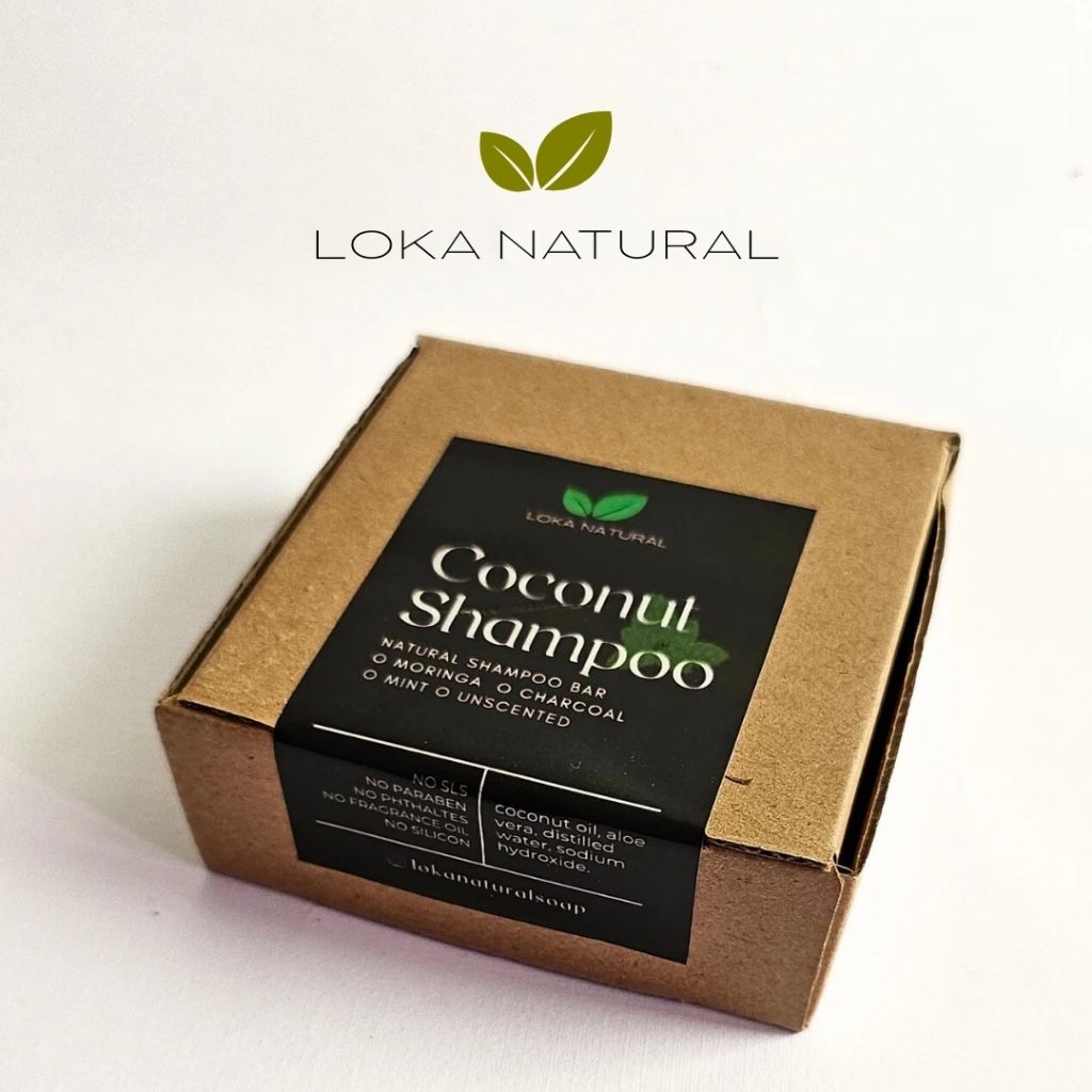 COCONUT SHAMPOO BAR Shampo batang natural minyak kelapa untuk rambut lepek berminyak | Loka Natural