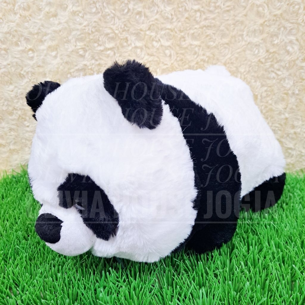 Boneka Lying Panda SAN DIEGO Boneka Gembul Panda Hitam Putih Boneka Tiduran Pei Panda