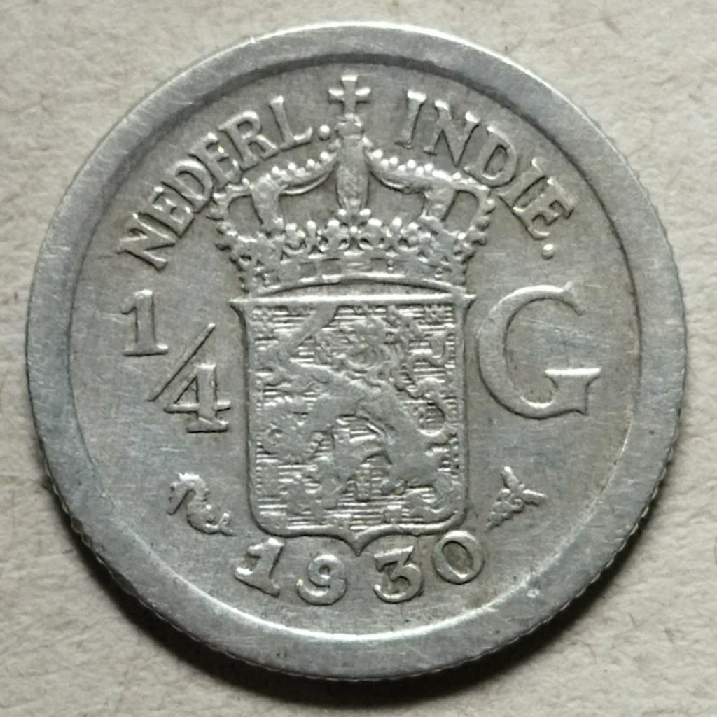Koin perak 1/4 G tahun 1930