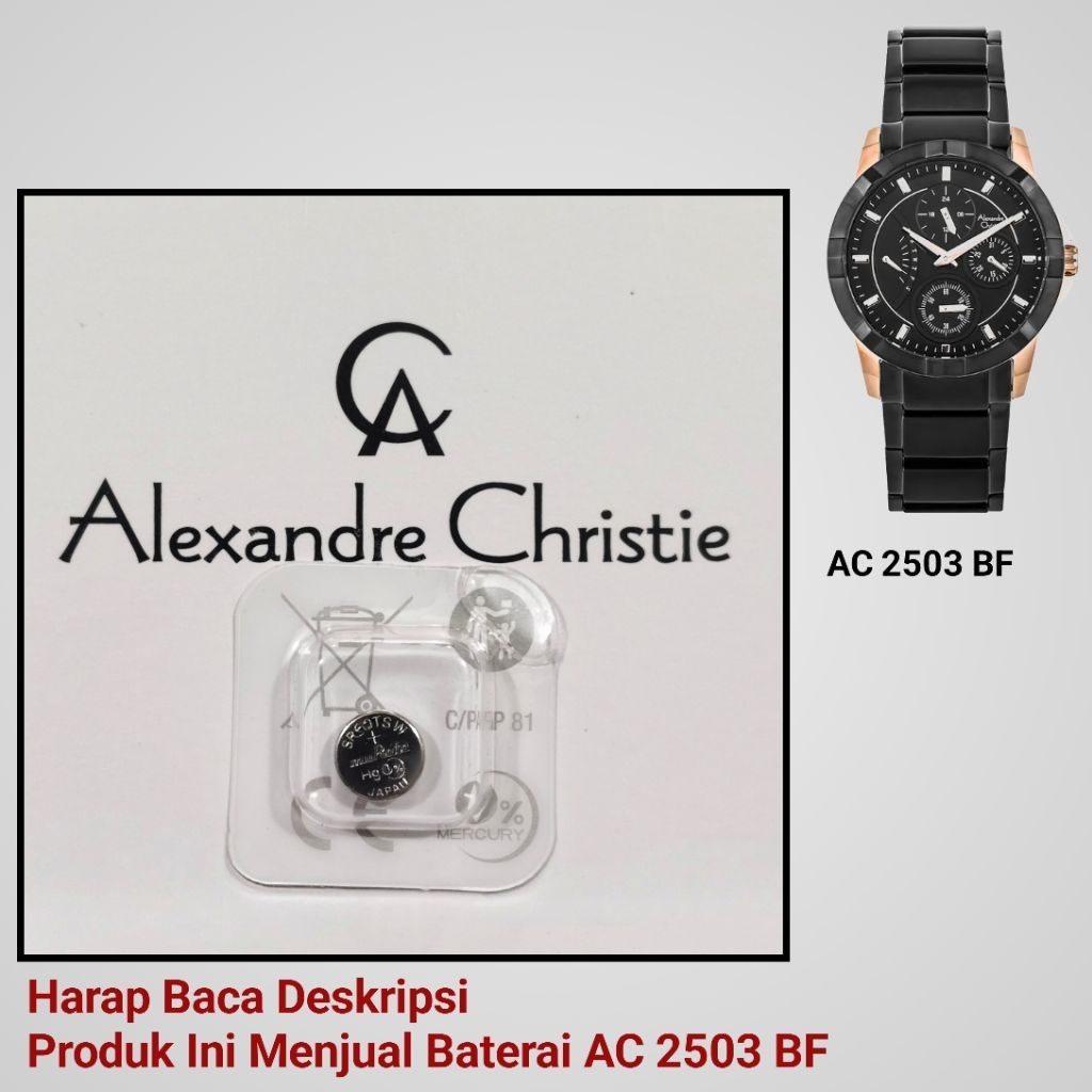 Baterai Jam Tangan Alexandre Christie AC 2503 BF
