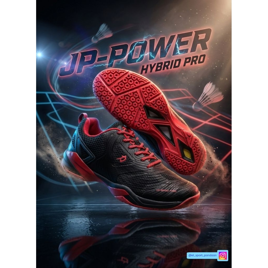 SEPATU BADMINTON JP-POWER HYBRID PRO 100% ORIGINAL PRODUK