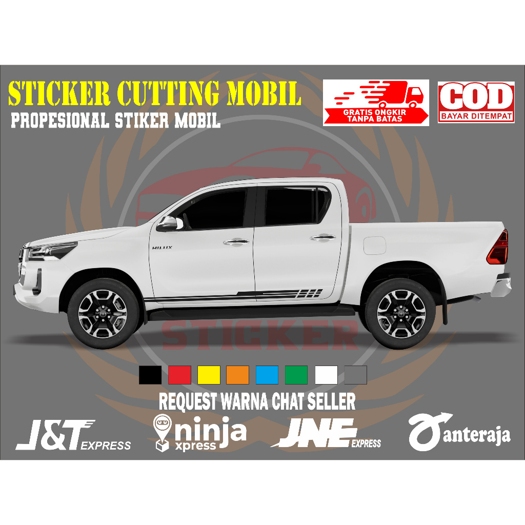 sticker mobil hilux sticker mobil toyota hilux stiker mobil hilux keren sticker variasi bodi mobil