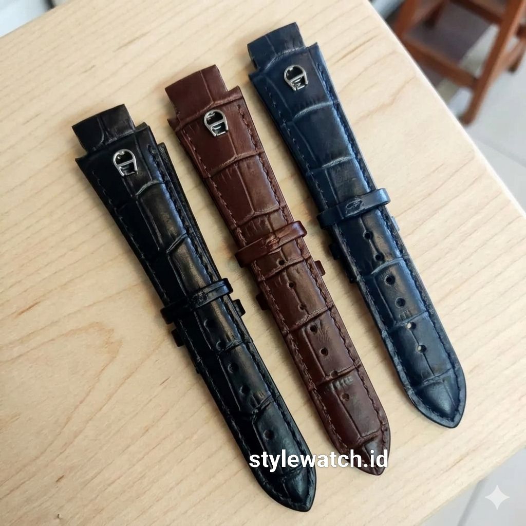 Tali Jam Tangan Aigner Wanita Strap Kulit Tali Jam Aigner Palermo Wanita 18mm×22mm