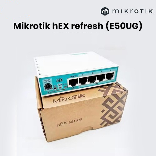 Mikrotik hEX refresh E50UG pengganti tipe RB750Gr3 RB750G RB 750G R3 - Performa 2x Lebih Baik, 5 Por