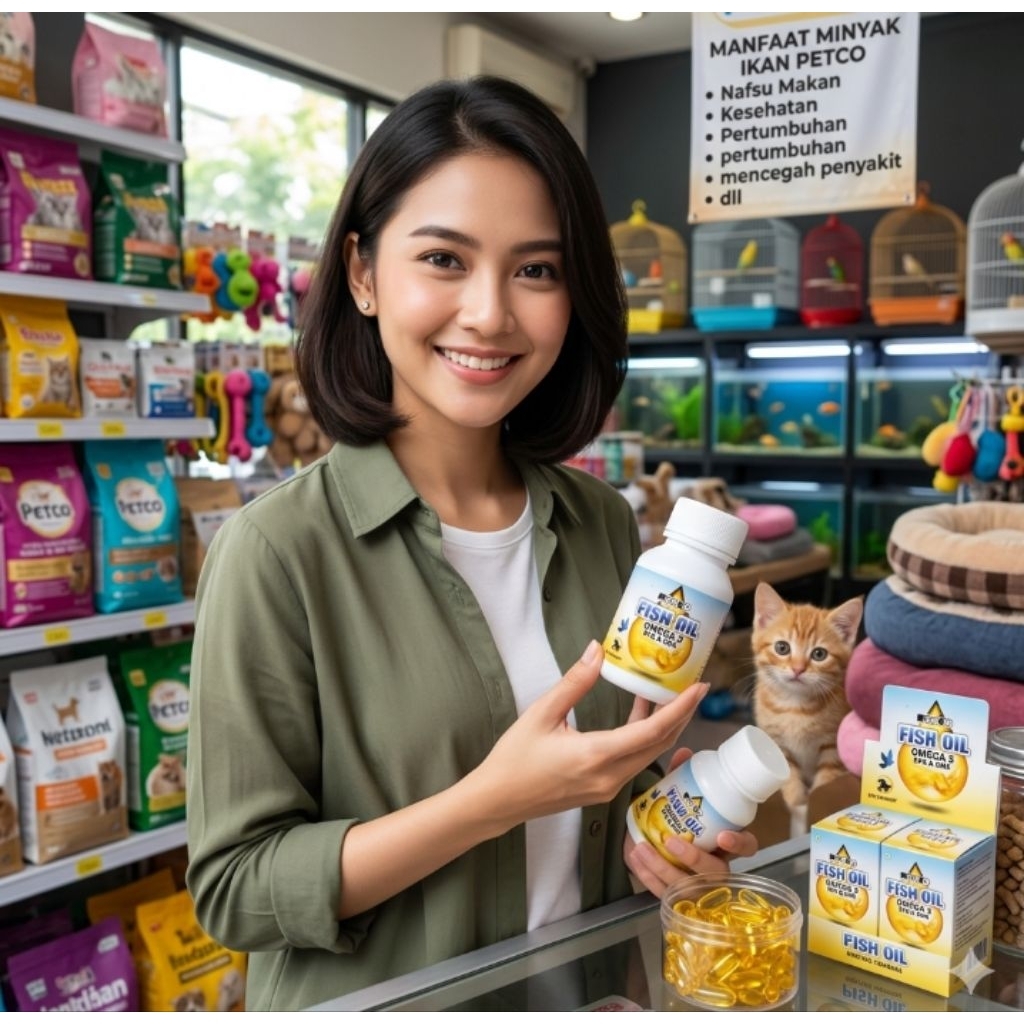 Minyak Ikan Vitamin untuk Kucing Anjing Burung