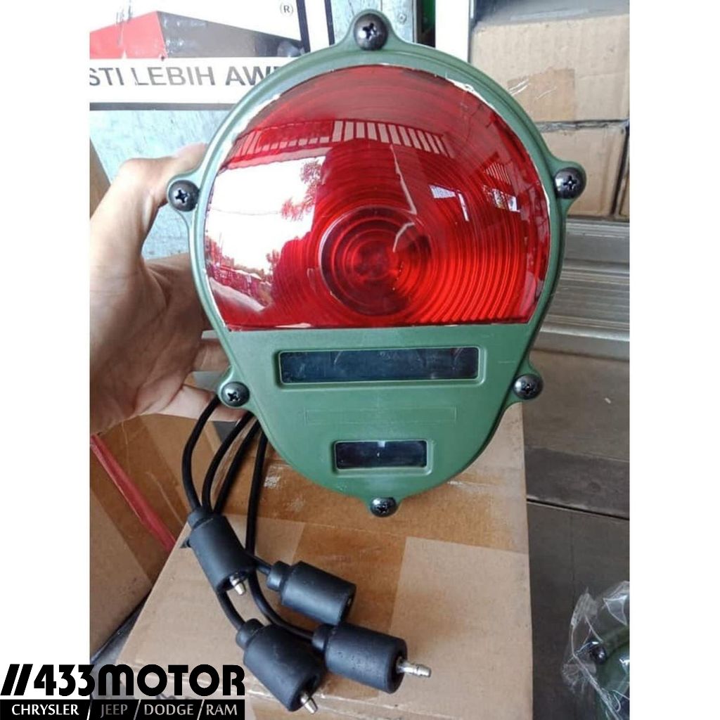 Stop Lampu Lamp Belakang  Tengkorak Militer Jeep Willys