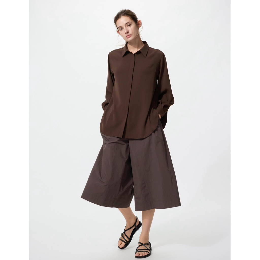 JASTIP UNIQLO Women Drepe (Matching Set) Kemeja Wanita