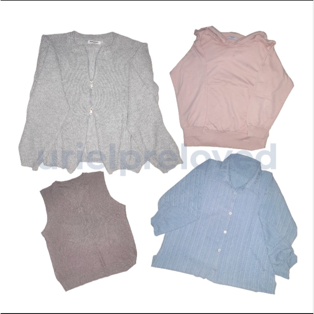 preloved cardigan rajut hoodie vest rajut kemeja baju wanita part 1