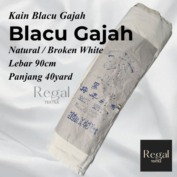 Kain Blacu Gajah - 1Roll Lebar 90cm Panjang 40yard