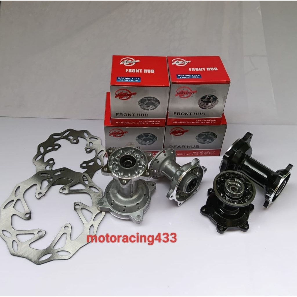 Tromol Wilwood 36H Set Piringan Cakram Depan Belakang KLX 150 D-Tracker 150