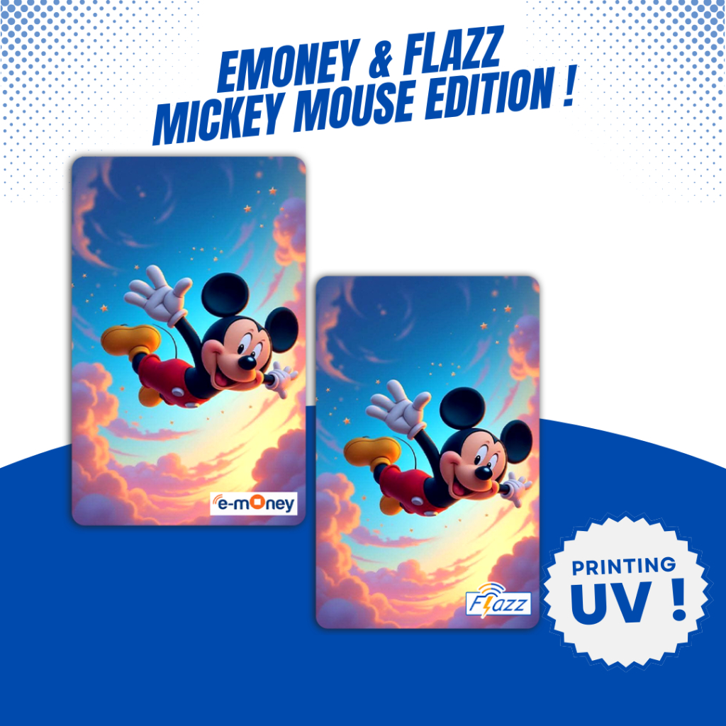 Emoney / Flazz Gen 2 Mickey Mouse Edition - Custom Kartu Etoll Mandiri BCA Gen 2 - Support NFC