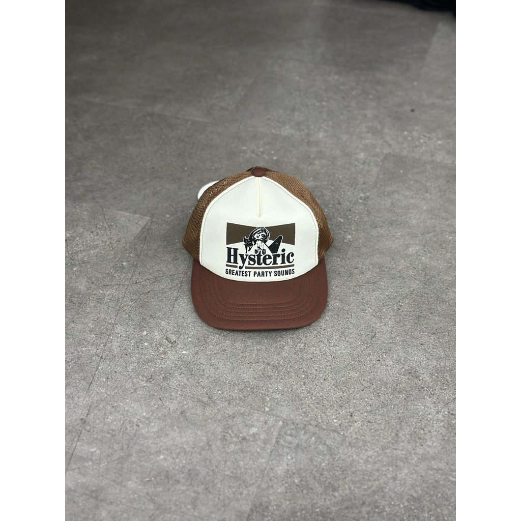 HYSTERIC GLAMOUR GUITAR GIRL MESH CAP BROWN 100% ORIGINAL
