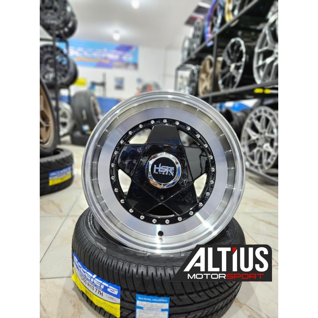 VELG DAN BAN PAKET MURAH CELONG RING 15 HSR AACHEN LEBAR 75/85 LUBANG BAUT 4X100 4X114,3