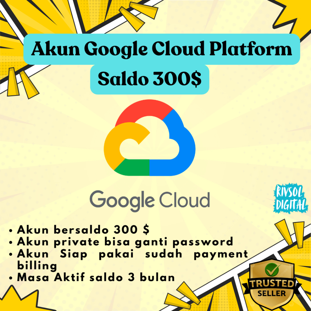Google Cloud Platform (GCP) 300$ | Akun Siap pakai Bergaransi