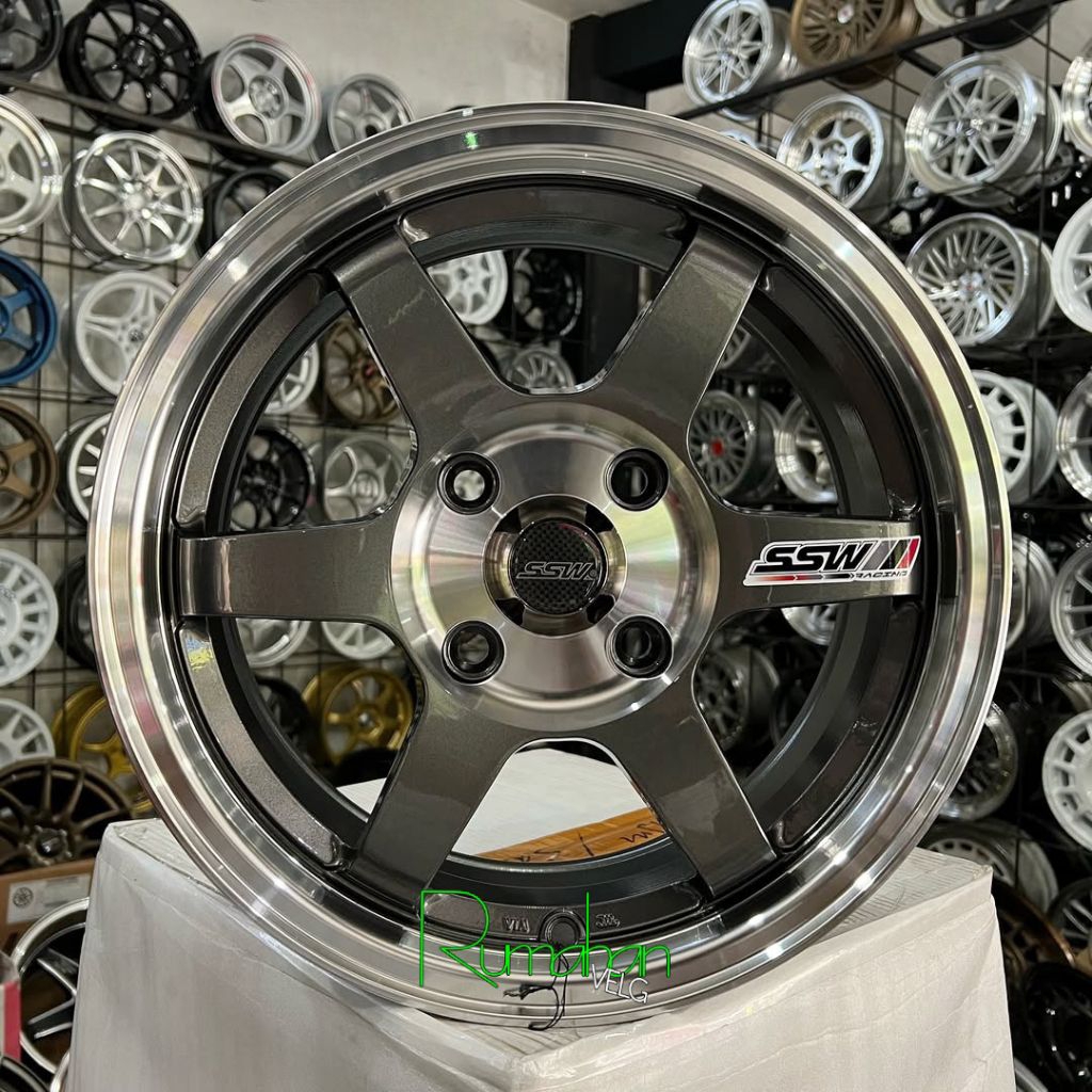 velg mobil te37 original ssw Thailand R15 pcd 4X114,3 lebar 6,5 velg mobil ring 15 velg mobil Avanza
