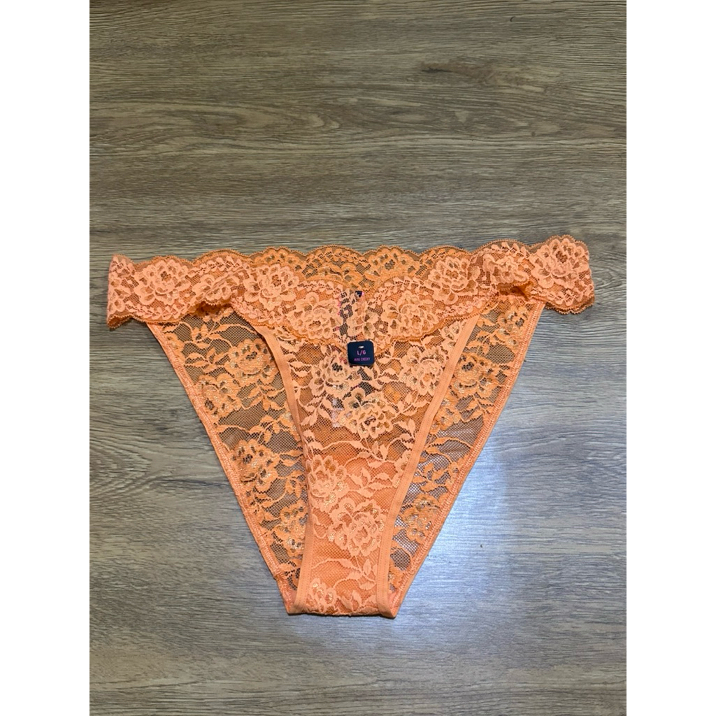 La senza Mini Cheeky Remix Superstar Apricot Crush Panties LaSenza Sexy Lace Panty Celana Dalam Rend