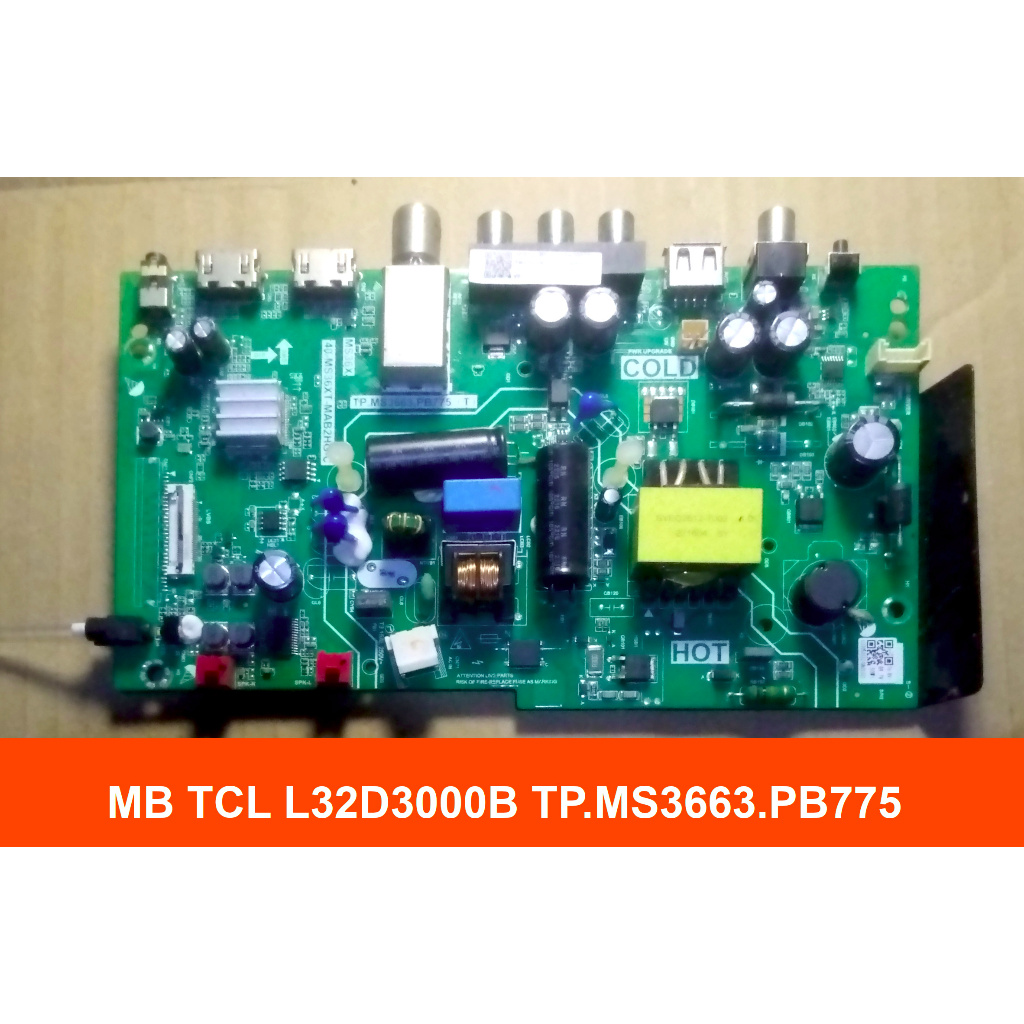 Mainboard TV LED TCL L32D3000B Code TP.MS3663.PB784 - TP.MS3663.PB775
