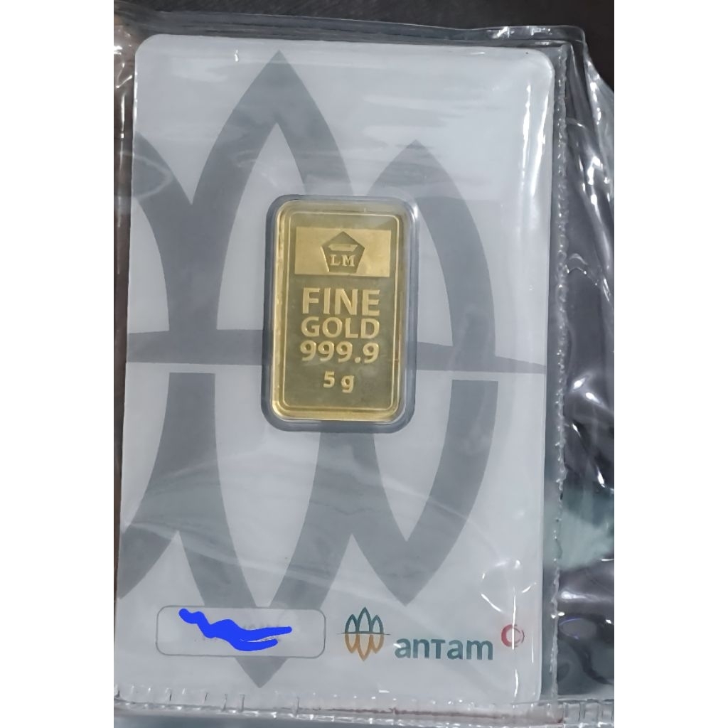 Logam Mulia Emas Antam 5 Gram 99.99% Asli,Cetakan 2020 Kemasan Certieye Modern