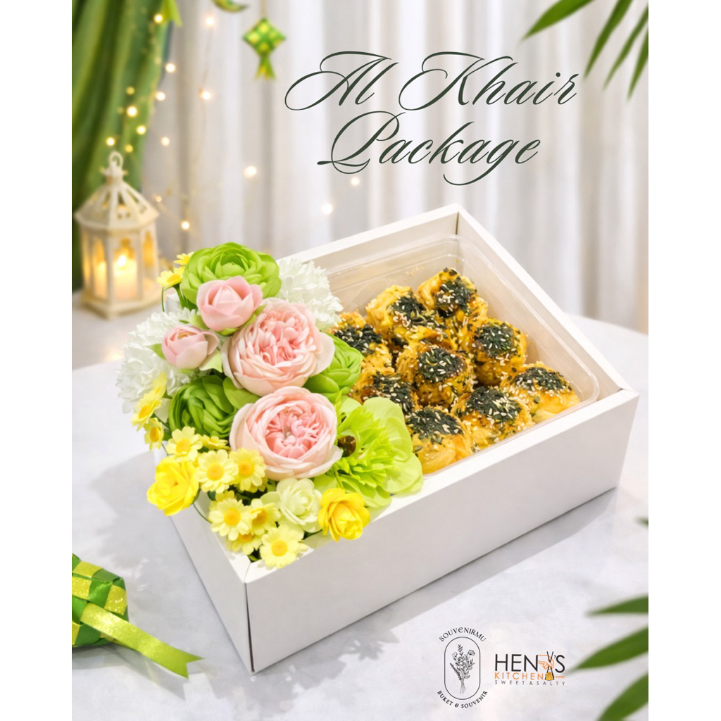 Al-Khair Package | Flower Box Hampers Dimsum Idul Fitri 2026