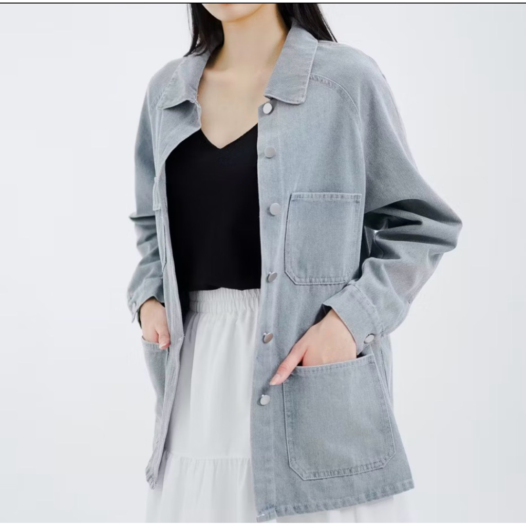 This is April-The Parsley Oversized Denim Jacket