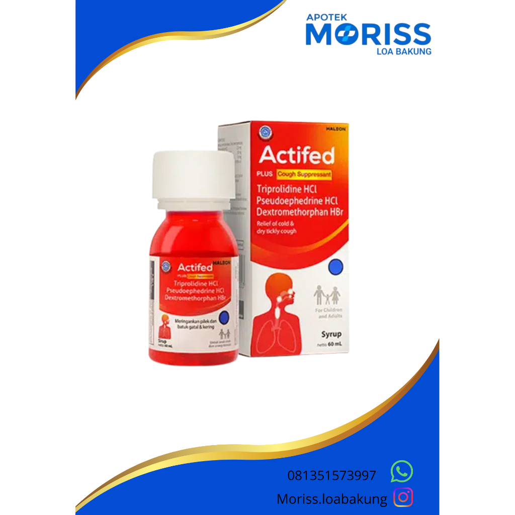 Actifed Merah Sirup Batuk Kering + Flu