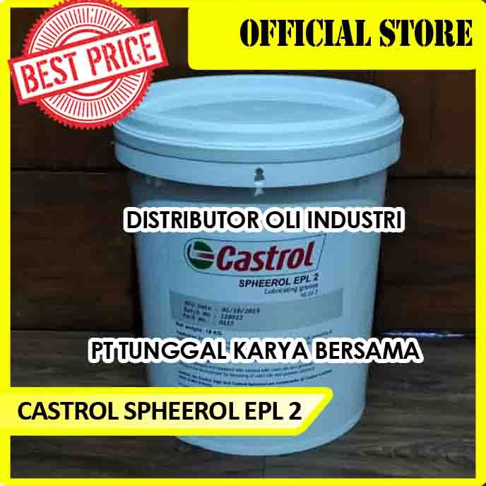 CASTROL SPHEEROL EPL 2 Bearing Grease Lithium NLGI 2 Pail 18 KG