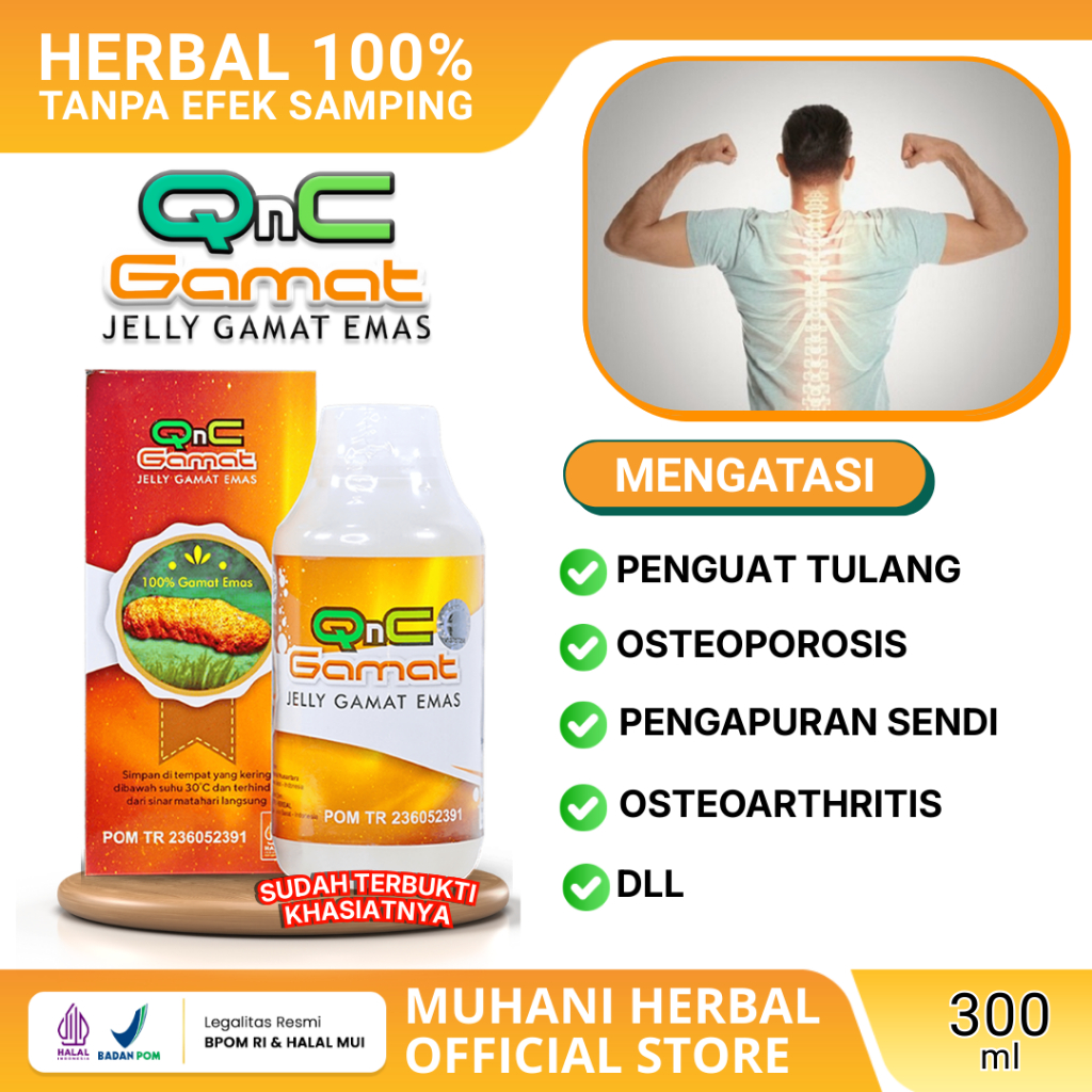 QNC Jelly Gamat - Suplemen Kalsium Calcium Kesehatan Tulang Osteoporosis Lansia