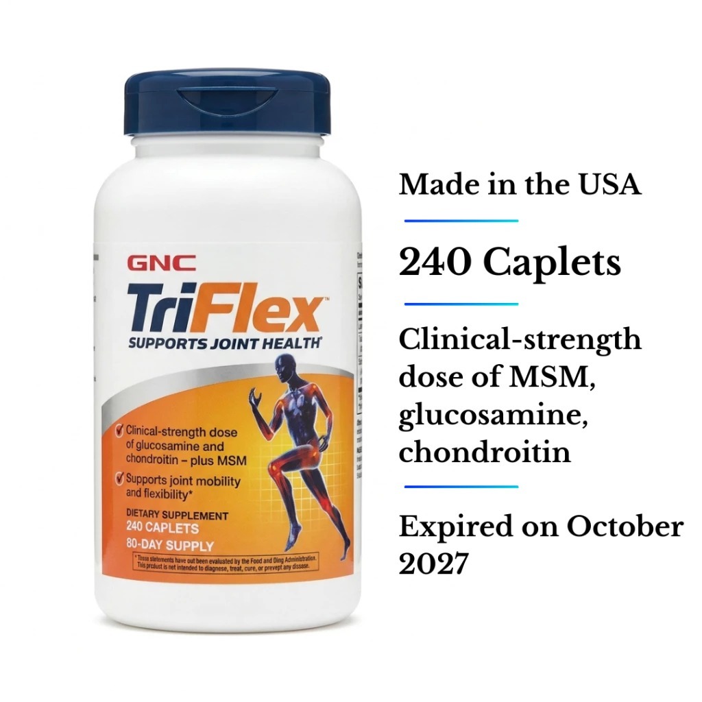 240 Tablets GNC TRIFLEX Promotes Joint Health - Glucosamine & Chondroitin & Methyl Sulfonyl MSM