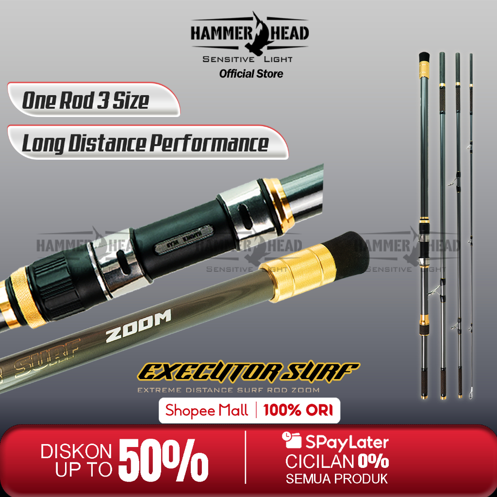 HAMMER HEAD Joran Pancing Surf Casting EXECUTOR SURF 390cm 420cm 450cm X30 Carbon Zoom Premium Alumi