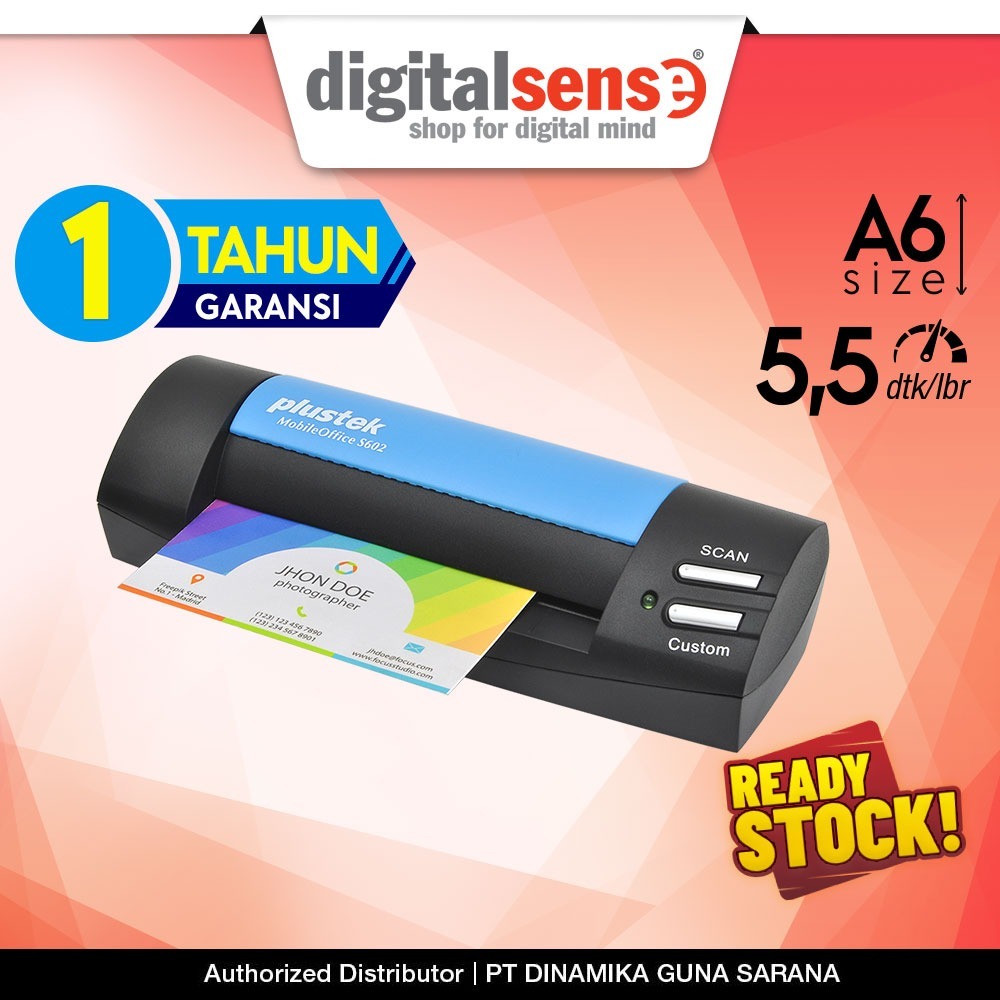 Scanner Plustek MobileOffice S602 - Distributor Resmi - (Scanner Kartu Nama)
