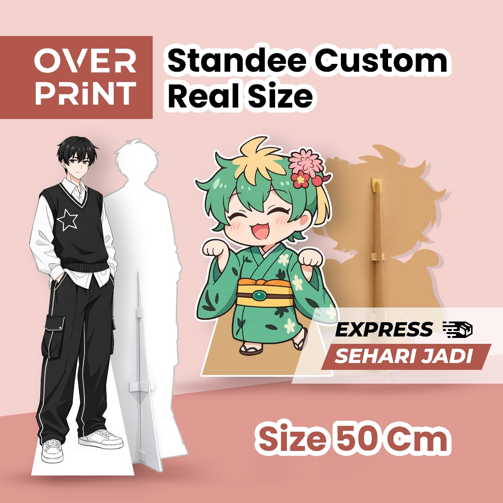 Human Standee Impraboard Custom / Action Figure KPOP / Mini Standee Anime Custom Real Size Mini 50cm