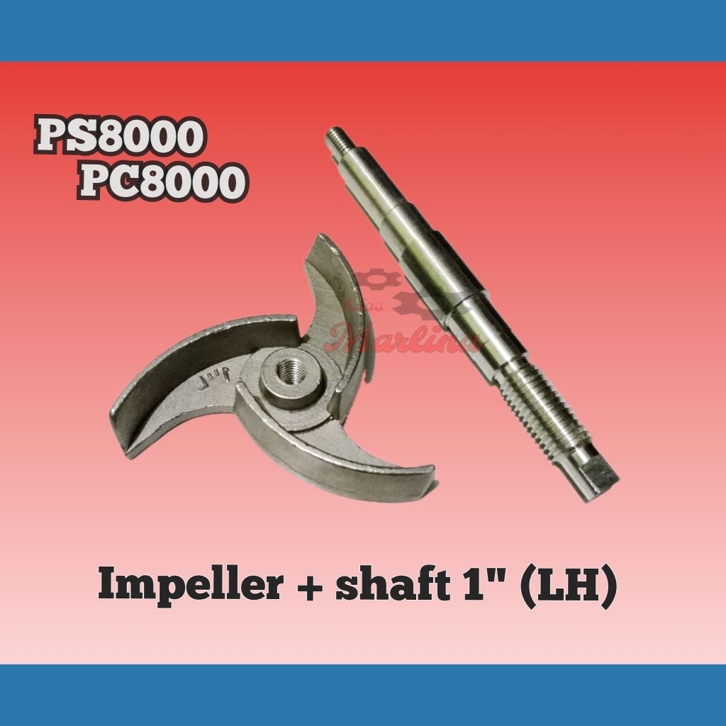 PS/PC8000 kipas + As 1" inch (kiri) pompa air laut/pompa keong