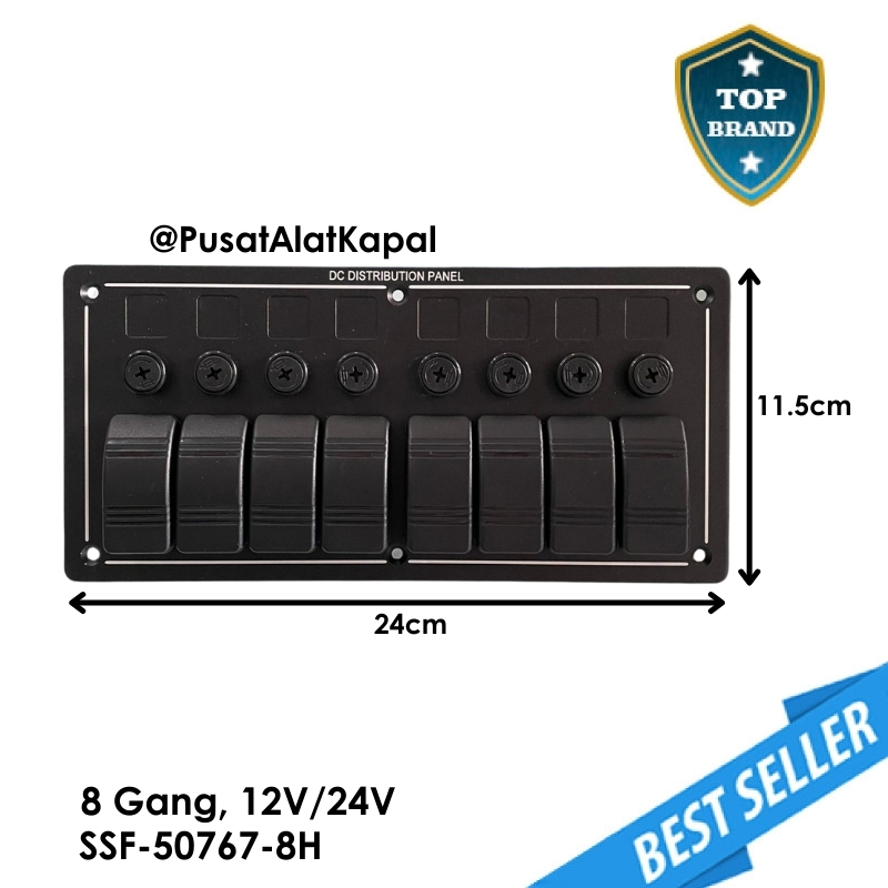 Panel Saklar / Sakelar tahan air / Switch panel 8 gang waterproof SSF-50767-8H