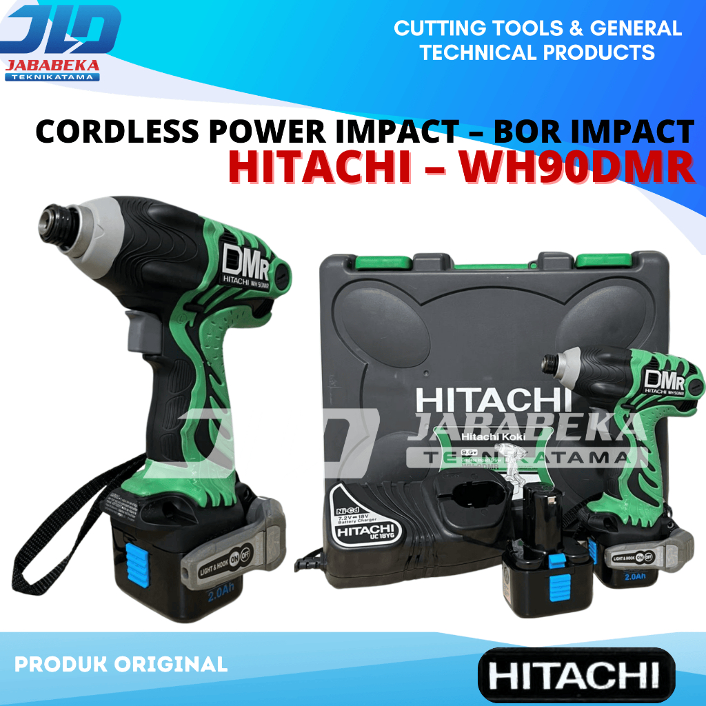 Hitachi Koki WH9DMR Cordless Impact Driver 9.6V WH9DMR HIKOKI / Cordless Screw Driver / Bor Obeng Im