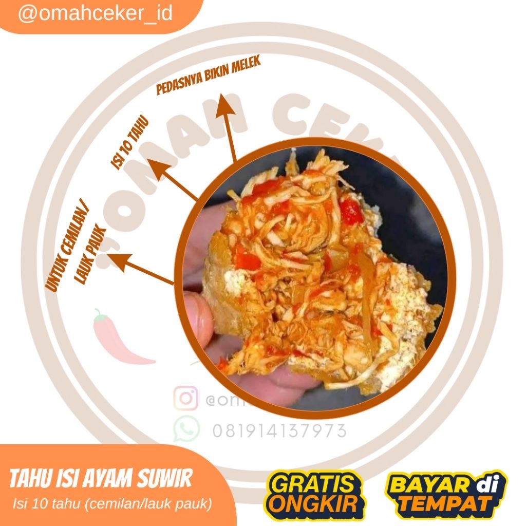 Tahu isi ayamsuwir pedas isi10tahu