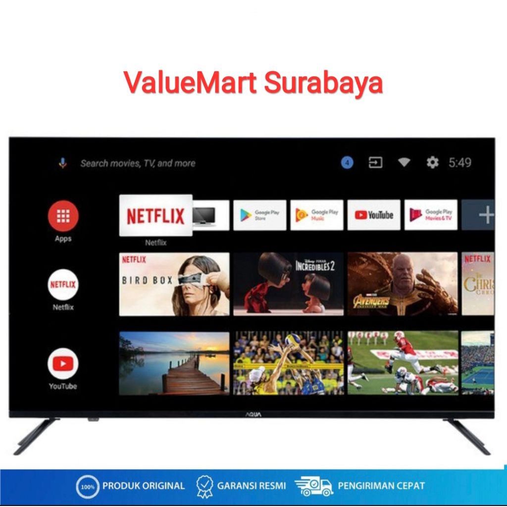 Aqua Android TV AQT32K701AF 32 inch Android Smart TV FHD Chromecast 32K701