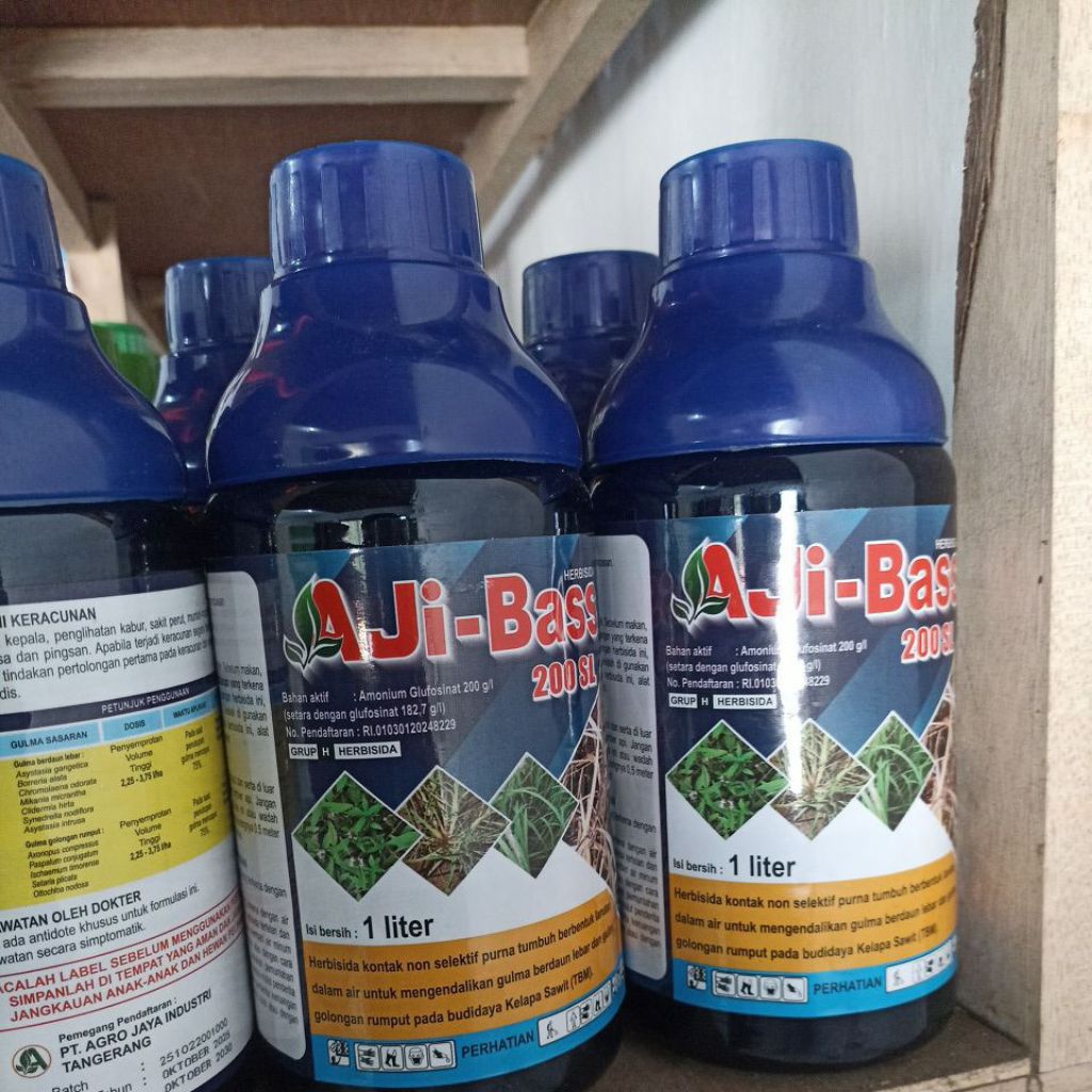 Herbisida Aji-Bass 200 SL 1 Liter Ampuh Basmi lulangan grinting
