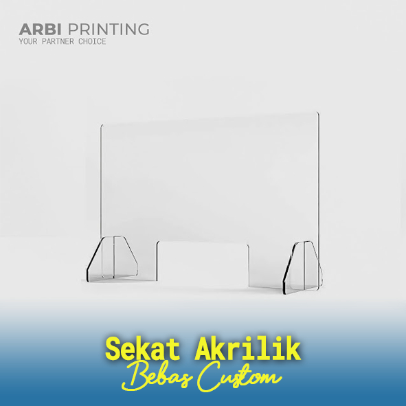 Sekat Akrilik, Sekat Akrilik Tebal 5mm, Sekat Akrilik Ukuran Bervariasi, Sekat Akrilik Bisa Bongkar 