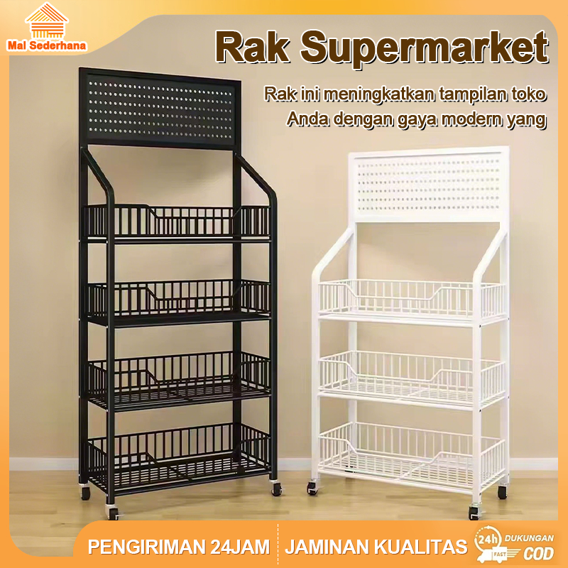 [Mal Sederhana]Rak Snack 3/4/5 Susun - Rak Penyimpanan Kapasitas Besar yang Dapat Dilepas - Rak Mult