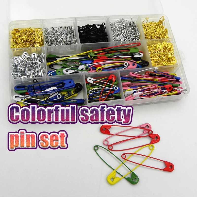 [500pcs/box] peniti anti karat jarum tajam peniti premium berwarna-warni Peniti Tahan Lama
