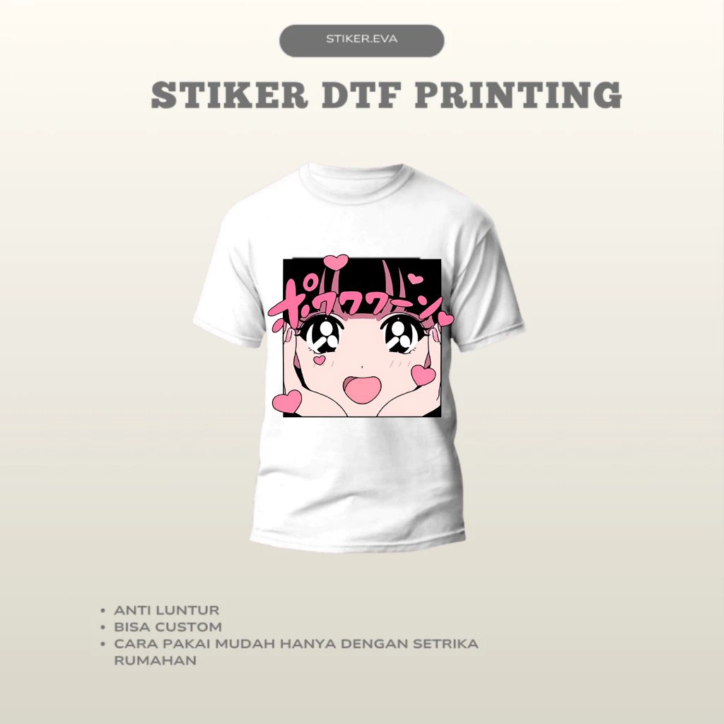 Sablon Gosok - ANIME - Siap Setrika - Sablon Desain Lengkap - Sesuai Gambar A4