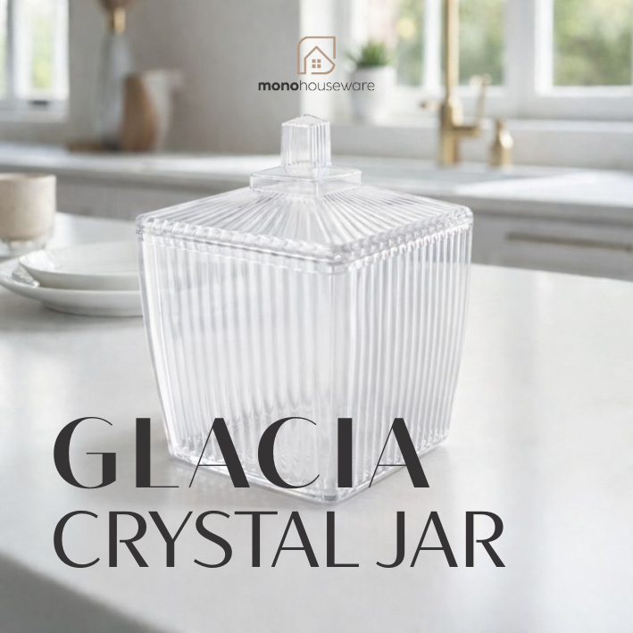 [ MONO ] GLACIA CRYSTAL JAR/TOPLES PLASTIK/TOPLES KRISTAL