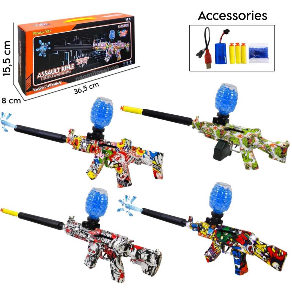 NUS multi GUN 2in1 dual bullets Electric gun Mainan tembakan Anak-Anak Dewasa Senapan Mainan Blaster