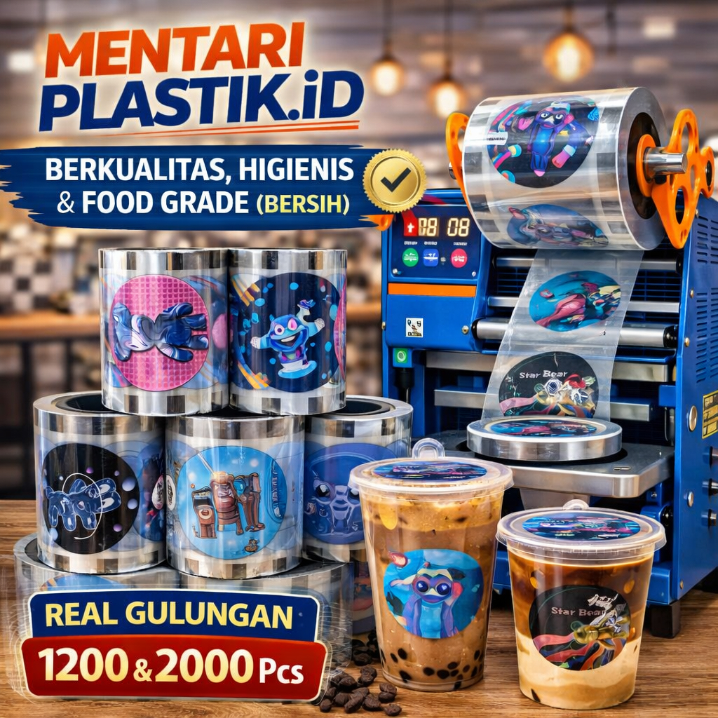 179 STAR BEAR [1000, 1200, 2000] Seal Cup Plastik Lid / Cup Sealer / Seal Cup Plastik Lid / Plastik 