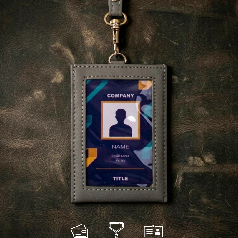 VINGE IVER - ID Card Holder Lanyard Gantungan Nametag pria wanita