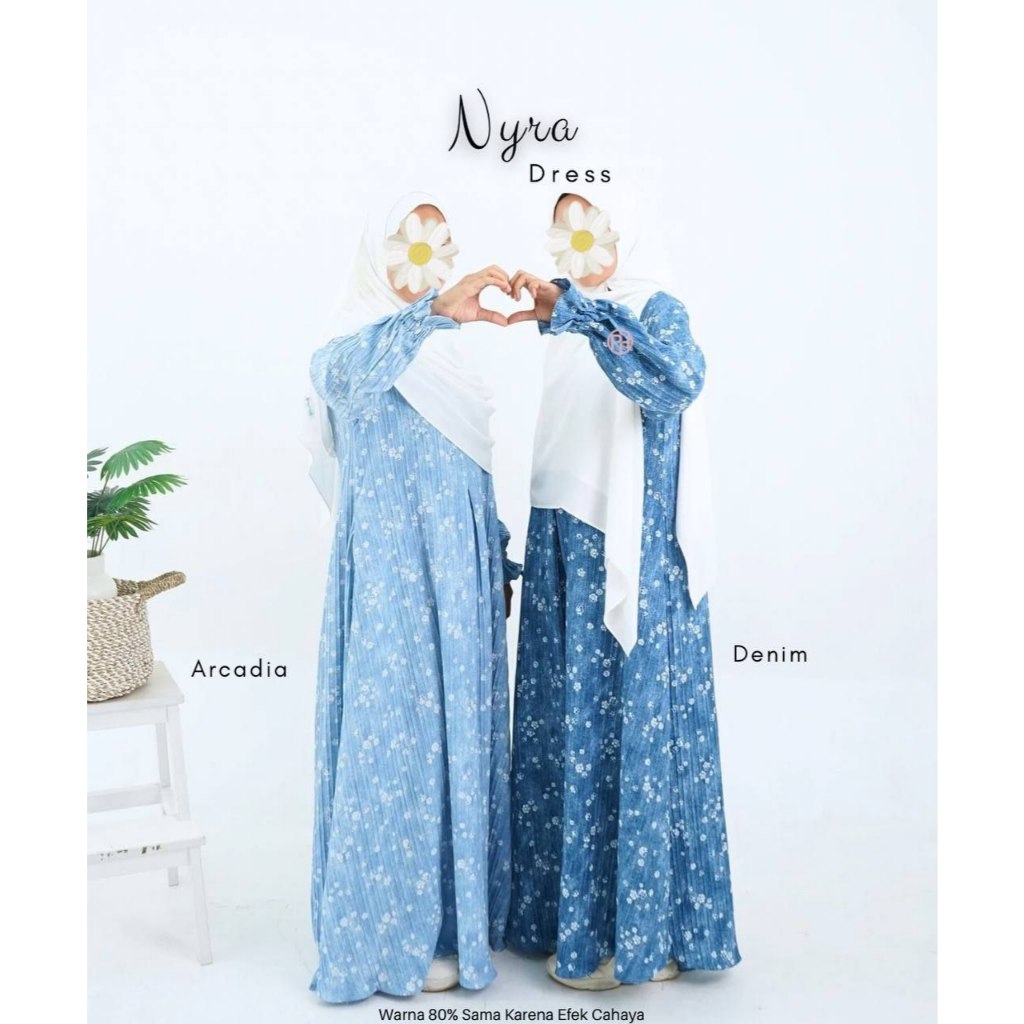 Pelangi Hijab Gamis Motif Nyra dress (hanya gamis)