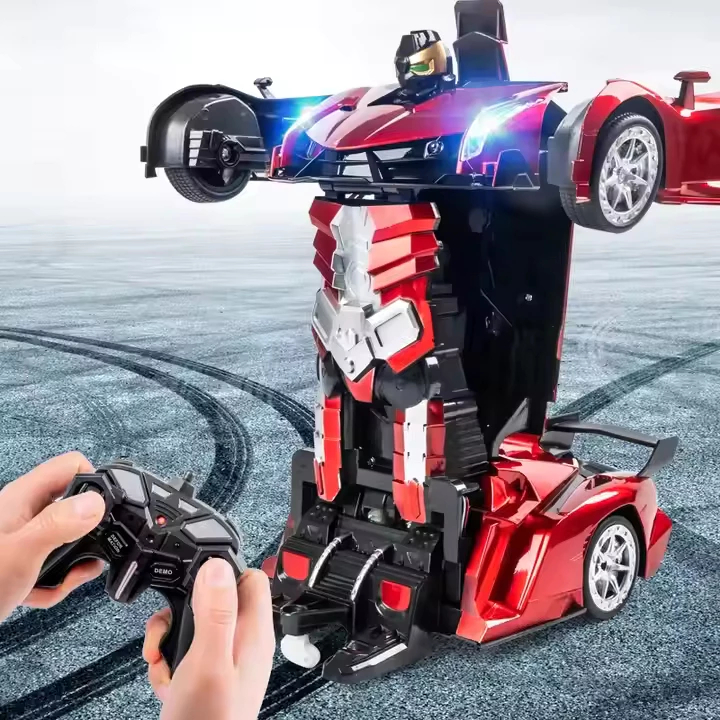Robot Transformasi Jumbo 35CM Mobil Robot Remote Control 2In1 Frekuensi 2.4GHZ, sinyal stabil dan ti